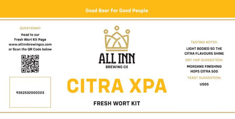 Citra hopped XPA Pale Ale