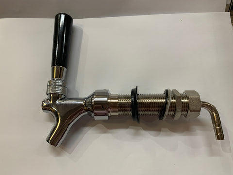 Chrome Faucet and long Shank (ideal fridge door /jockey box set)