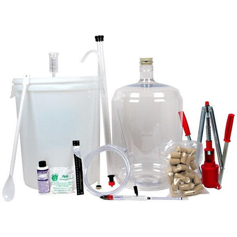 Vintners Harvest Winemaking kit plus corks and corking tool