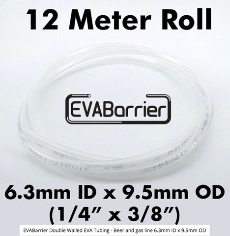 EVABarrier Beer Line 12 metre roll (6.3mm I.D X 9.5MM OD)