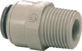 John Guest Straight adapter NPT (liquid, air or gas) 8 sizes available