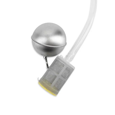 Keg Float, 1 metre Silicone Tube and filter with yellow weight