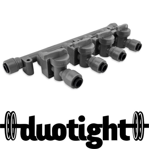 Manifold 4 way with checkvalves (8mm duotight)