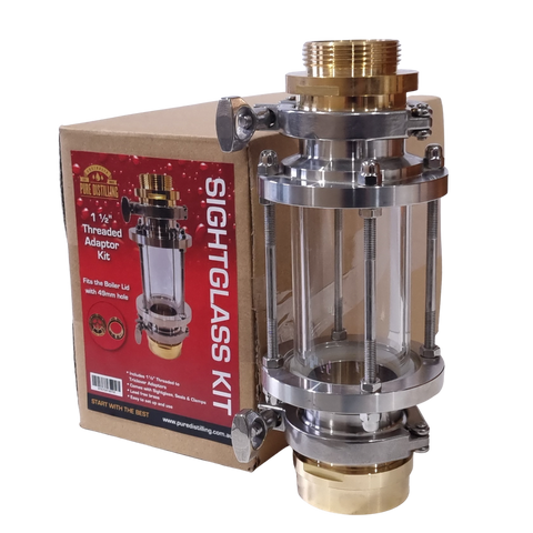 Pure Distilling sight glass adapter - 49mm lid hole