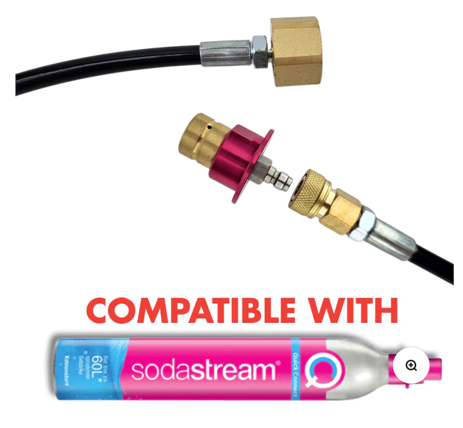 Freedom One Adapter ibrew - Freedom One Terra Soda Stream adapter hose 72 inch