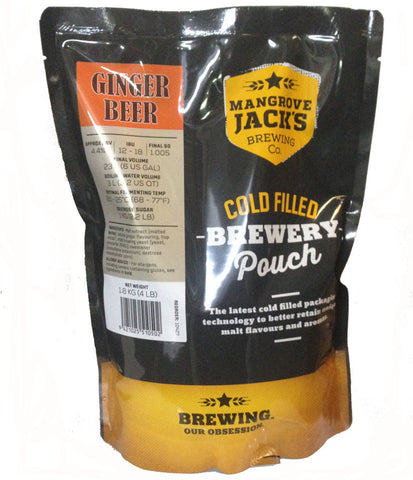 Mangrove Jacks Ginger Beer pack (pouch)
