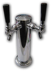 Beer Tower double taps (s/steel and chrome)