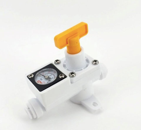 Duotight In Line Regulator - With integrated gauge for water or gas - 8mm (5/16" Push In)