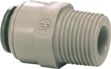 John Guest Straight adapter NPT (liquid, air or gas)  8 sizes available
